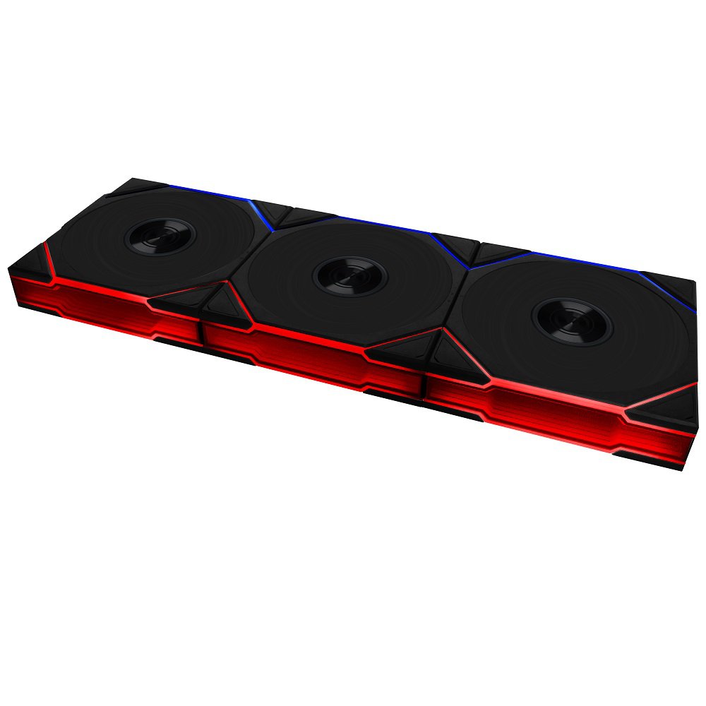 Lian Li UNI Fan TL 120 Wireless - Customizable RGB LEDs - Triple Pack - Black(12TL1W3B) - Image 2