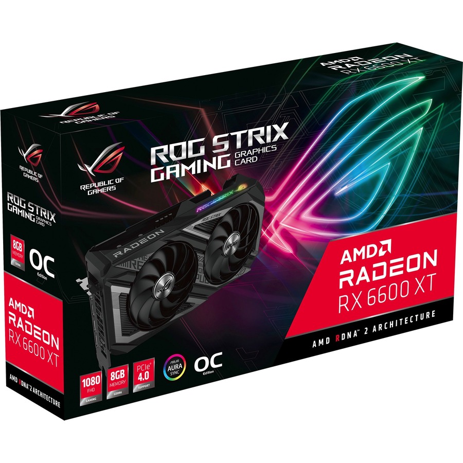 Asus ROG AMD Radeon RX 6600 XT Graphic Card - 8 GB GDDR6 - Image 1