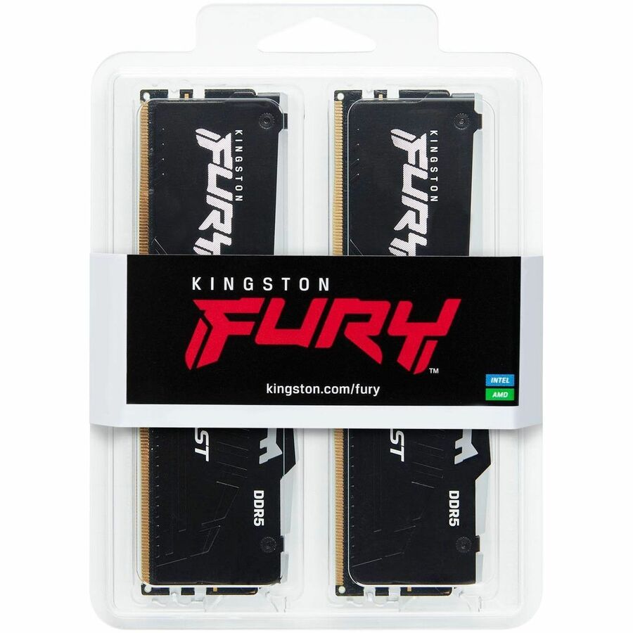 Kingston 64GB (2x32GB) DDR5 FURY Beast Black RGB - 6400 MHz - DDR5 EXPO  - Image 1