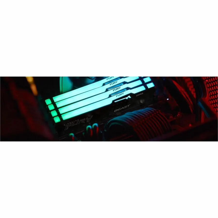 Kingston 64GB (2x32GB) DDR5 6400MT/s CL32 FURY Beast Black RGB EXPO - Image 4