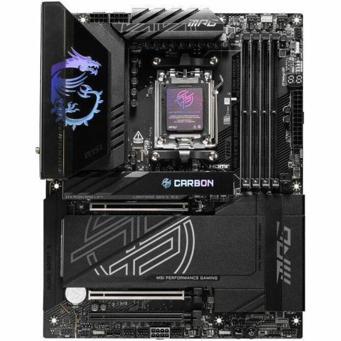 MSI MPG X870E CARBON WIFI Gaming Desktop Motherboard - AMD X870E Chipset - Socket AM5 - ATX - Image 3