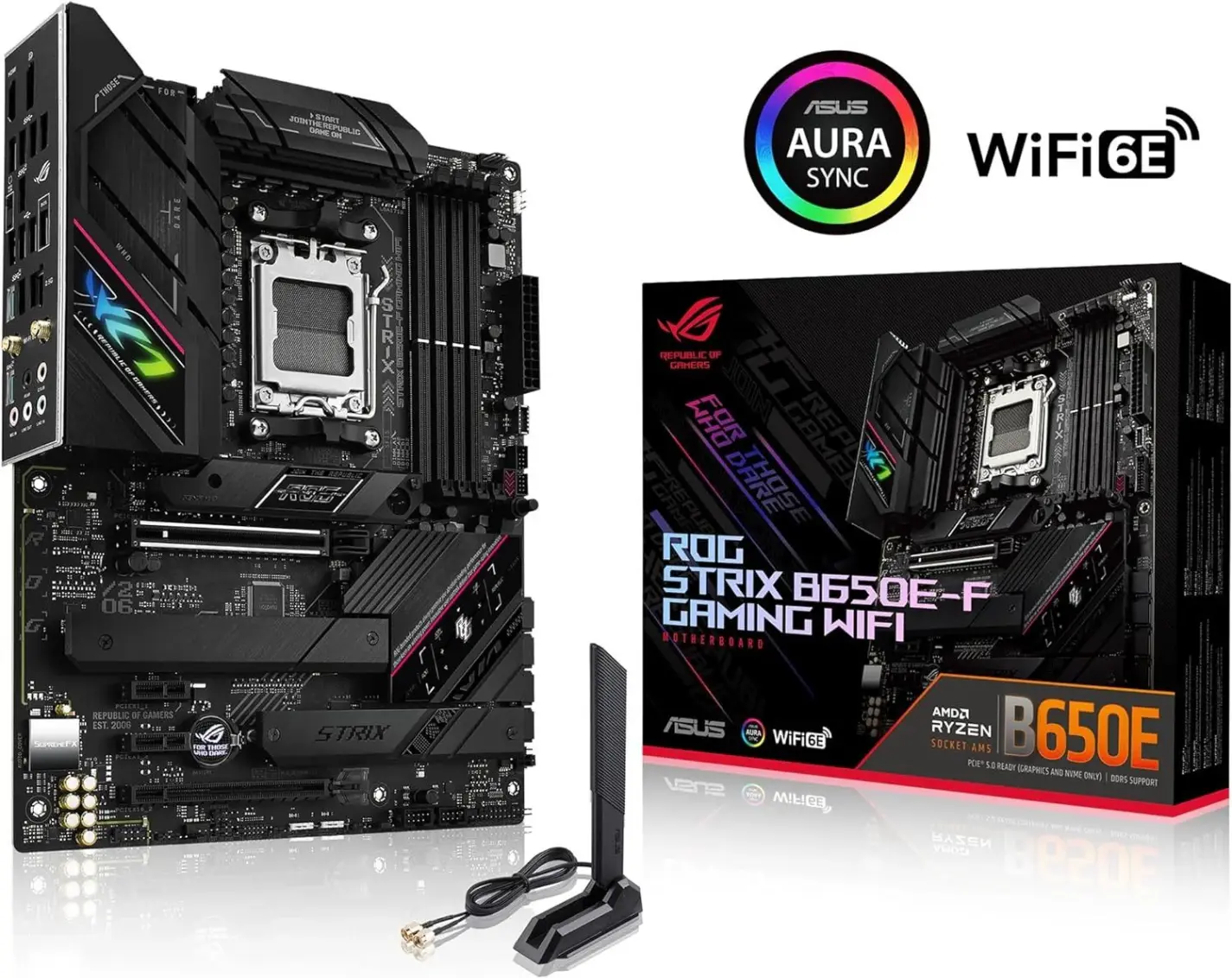 Asus ROG Strix B650E-F GAMING WIFI Gaming Desktop Motherboard - AMD B650 Chipset - Socket AM5 - ATX