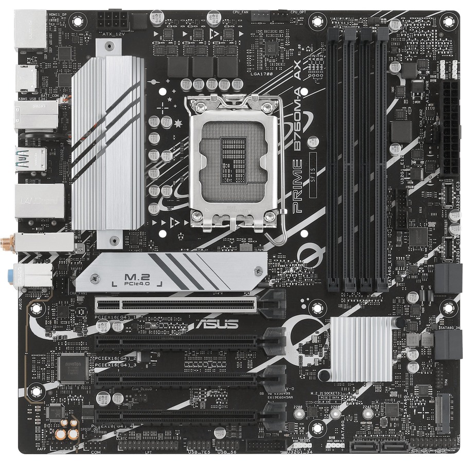 Asus Prime PRIME B760M-A AX Desktop Motherboard - Intel B760 Chipset - Socket LGA-1700 - Micro ATX - Image 1