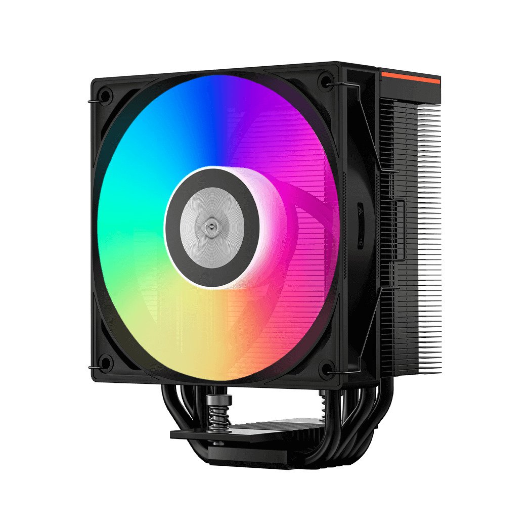 PCCOOLER RT500 Digital ARGB 5-Heatpipe Tower Air Cooler with Smart Digital Monitor - Image 1