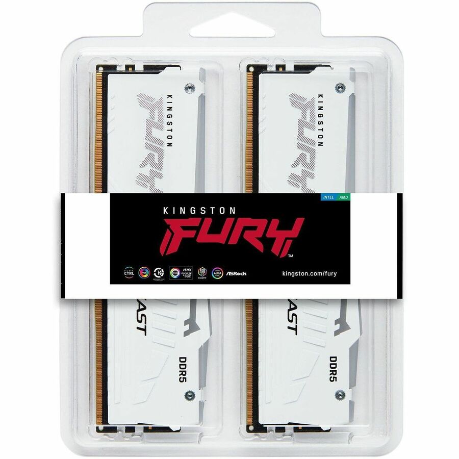 Kingston FURY Beast 64GB (2 x 32GB) DDR5 Memory Kit (WHITE) - 6000 MHz - Image 2