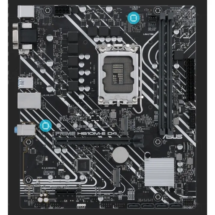 Asus Prime H610M-E D4-CSM Desktop Motherboard - Intel H610 Chipset - Socket LGA-1700 - Image 1