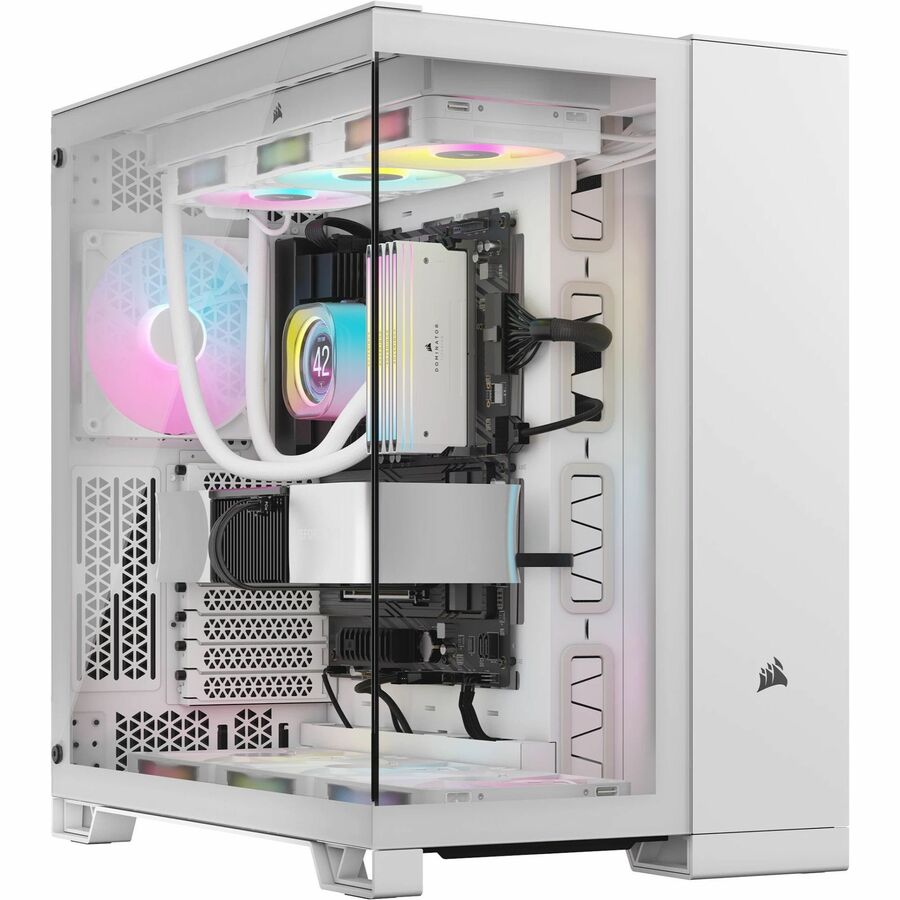 Corsair iCUE LINK 6500X RGB Mid-Tower ATX Dual Chamber PC Case - White - Image 2