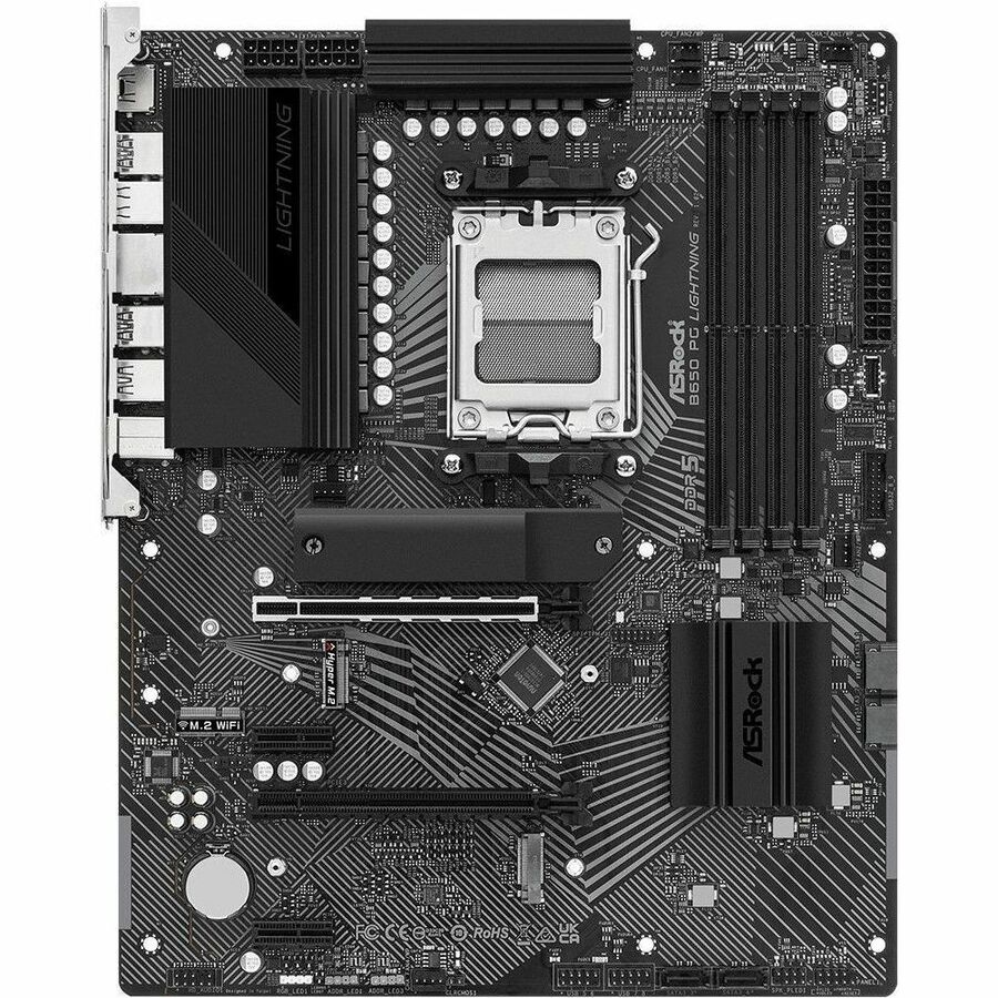 ASRock B650 PG LIGHTNING Gaming Desktop Motherboard - AMD B650 Chipset - Socket AM5 - ATX - Image 2