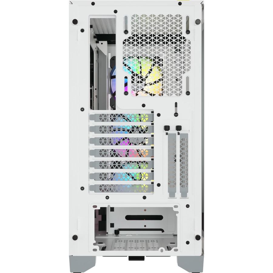 Corsair iCUE 4000X RGB Tempered Glass Mid-Tower ATX Case - White - Image 2