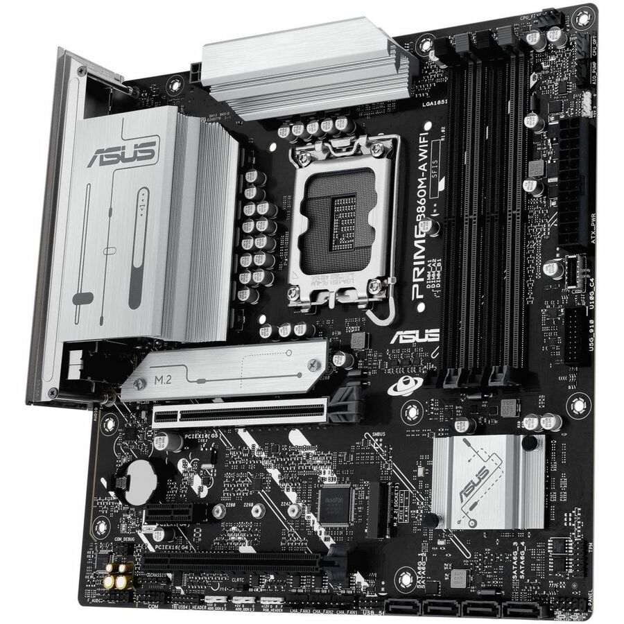 Asus Prime B860M-A WIFI-CSM Desktop Motherboard - Intel B860 Chipset - Socket LGA-1851 - Micro ATX - Image 3