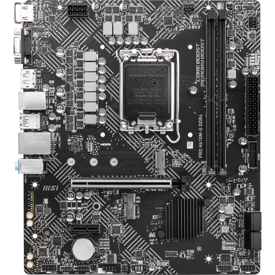 MSI H610M-G DDR4 Desktop Motherboard - Intel H610 Chipset - Socket LGA-1700 - Micro ATX - Image 3